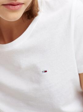 T-Shirt Tommy Jeans Soft Branco Mulher