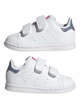 Sapatilhas Adidas Stan Smith Branco Velcro Mini