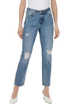 Jeans Only Fine Hi Rise Azul para Mulher