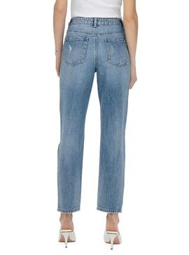 Jeans Only Fine Hi Rise Azul para Mulher