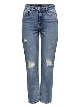 Jeans Only Fine Hi Rise Azul para Mulher