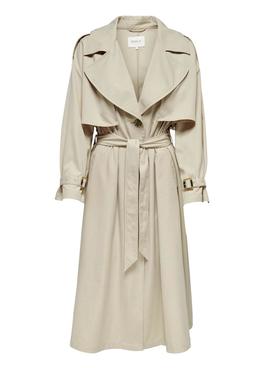 Trench coat Only Dina Wide Bege para Mulher