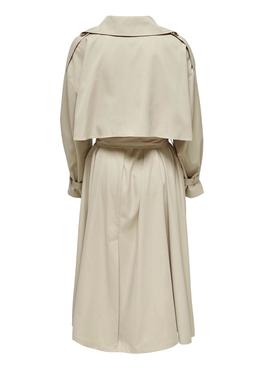 Trench coat Only Dina Wide Bege para Mulher