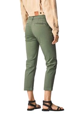 Pantalon Pepe Jeans Maura Verde para Mulher