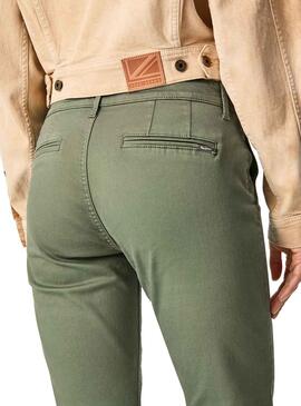 Pantalon Pepe Jeans Maura Verde para Mulher