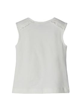 T-Shirt Mayoral Gato Branco para Menina