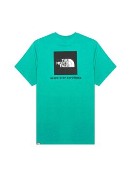 T-Shirt The North Face Vermelho Box Verde para Homem