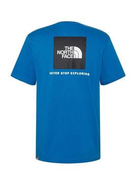 T-Shirt The North Face Vermelho Box Azul para Homem