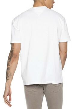 T-Shirt Tommy Jeans Tie Dye Branco para Homem
