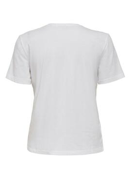 T-Shirt Only Polly Fries Branco para Mulher