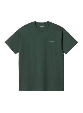 T-Shirt Carhartt Script Verde para Homem