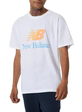 T-Shirt NB Essentials Celebrate Split Logo Branco