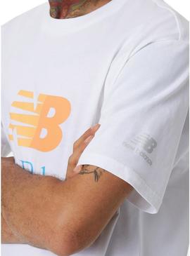 T-Shirt NB Essentials Celebrate Split Logo Branco
