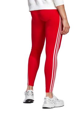 Leggings Adidas Classics 3 Stripes Vermelhos para Mulher