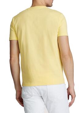 T-Shirt Polo Ralph Lauren Slim Amarelo Homem