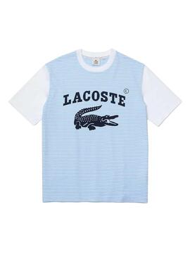 T-Shirt Lacoste Live TH2781 Azul Listras Homem