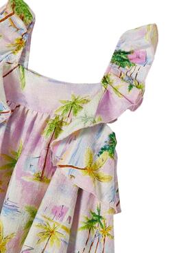 Vestido Mayoral Malva Palm Print para Menina