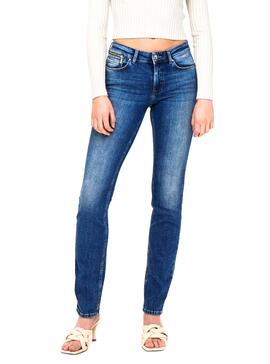 Jeans Only Leva Life Slim Azul Mulher