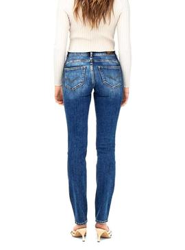 Jeans Only Leva Life Slim Azul Mulher