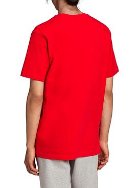 T-Shirt Adidas Trefoil Logo Vermelho para Homem