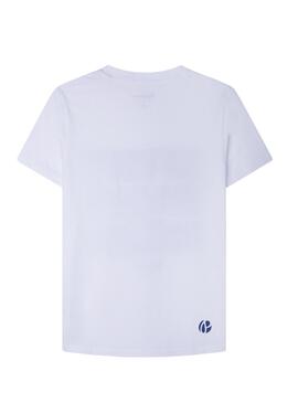 T-Shirt Pepe Jeans Cesar Branco para Menino