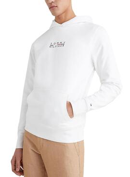 Sweat Tommy Hilfiger Square Logo Branco Homem