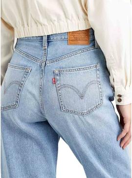 Jeans Levis High Loose Taper Azul Mulher