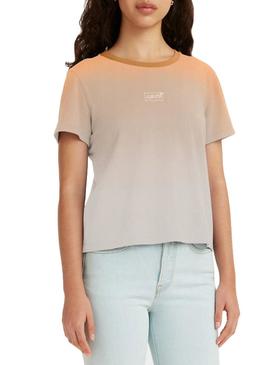 T-Shirt Levis Jordie Efeito Gradiente Laranja Mulher