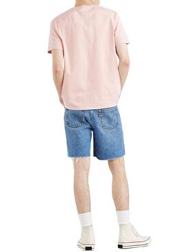 T-Shirt Levis Original Housemark Rosa para Homem