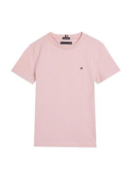T-Shirt Tommy Hilfiger Essential Rosa para Menino