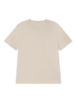 T-Shirt Calvin Klein Monogram Logo Bege Crianças