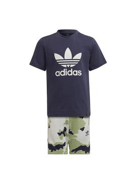 Set Adidas T-Shirt e Bermuda Camouflage Menino