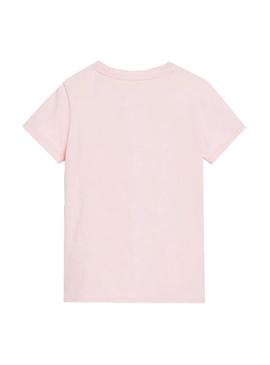 T-Shirt Tommy Hilfiger Natural Dye Rosa para Menina