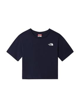 T-Shirt The North Face Simple Dome Azul Marinho Menina