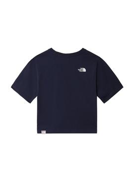 T-Shirt The North Face Simple Dome Azul Marinho Menina