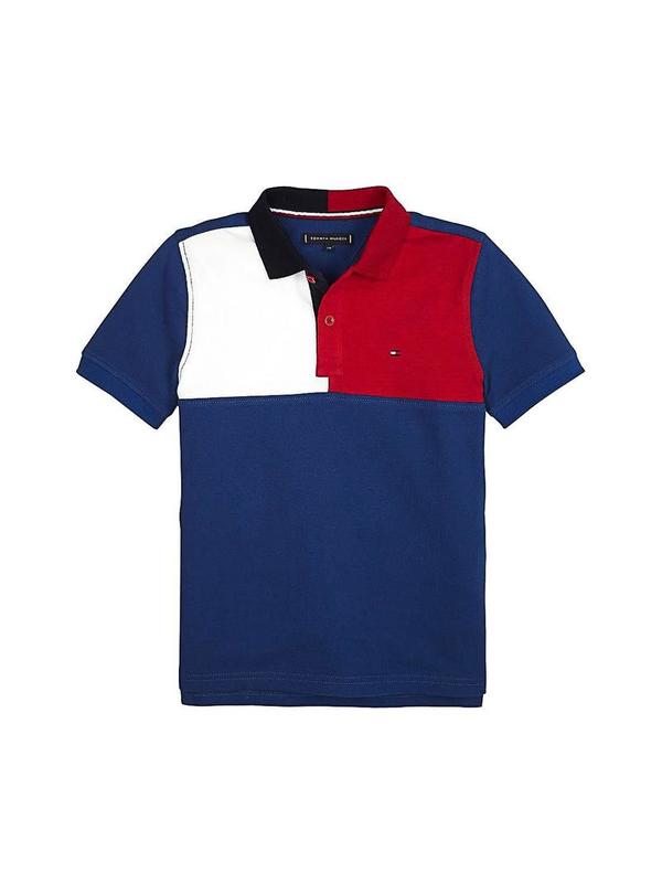 P lo Tommy Hilfiger Colorblock Marinho Crian a