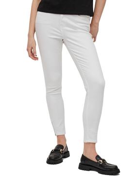 Pantalon Vila Skinnie Branco para Mulher