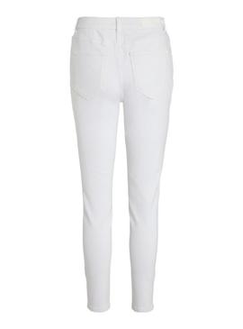 Pantalon Vila Skinnie Branco para Mulher