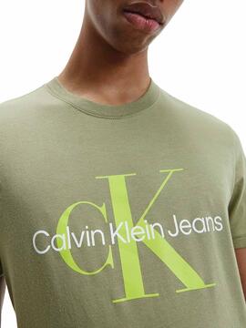 T-Shirt Calvin Klein Seasonal Monogram Verde