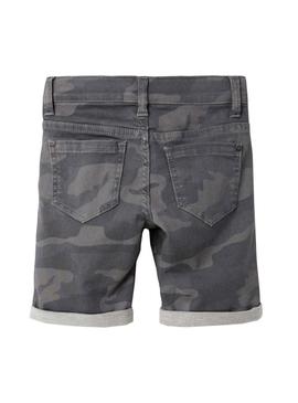 Bermuda Denim Name It Theo Tayson Camo Cinza Menino