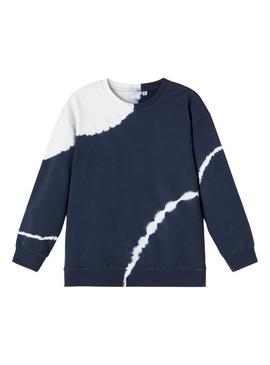 Sweat Name It Formal Faded Azul Marinho para Menino