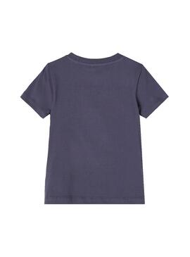 T-Shirt Name It Didrik Fogo Azul Marinho para Menino