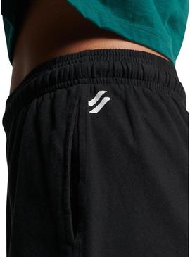 Short Superdry Code Core Sport Preto para Mulher