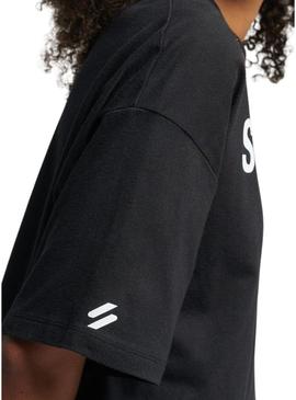 T-Shirt Superdry Code Core Sport Preto para Mulher