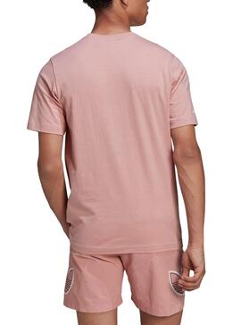 T-Shirt Adidas Outline Logo Rosa para Homem