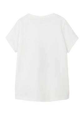 T-Shirt Name It Tikas Rayo Branco para Menina
