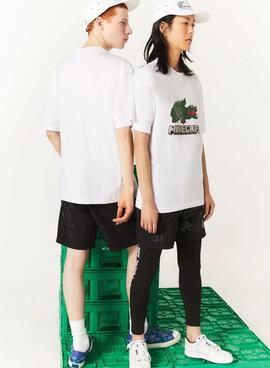 T-Shirt Lacoste x Minecraft Branco Unissex