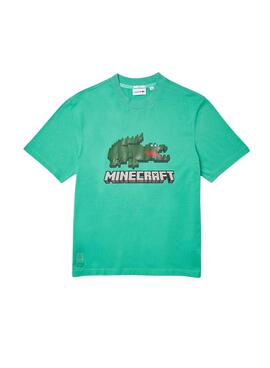 T-Shirt Lacoste x Minecraft Verde Unissex