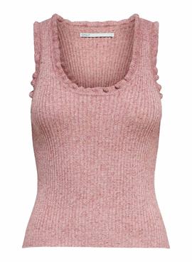 T-Shirt Only Lina Ruffle Rosa para Mulher