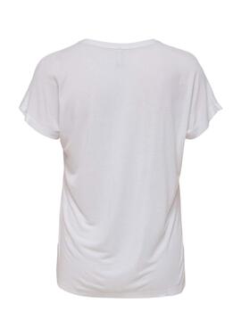 T-Shirt Only Flora Market  Branco para Mulher